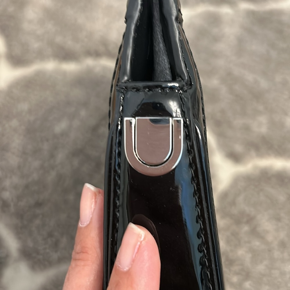 Michael by Michael Kors Berkley Legacy Leather Clutch Patent Black Leather - Picture 7 of 8